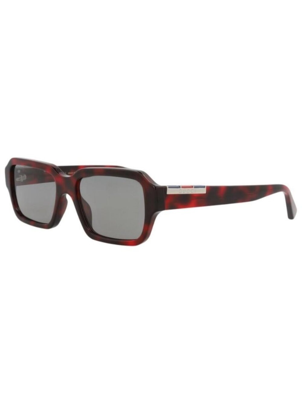 New Gucci Mens Square/Rectangle Havana Havana Grey Fashion Designer Sunglasses